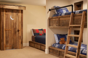 adirondack bunks with reclaimed wood