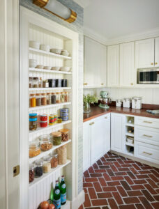 custom cabinets and spice rack in waterfront home on severn river