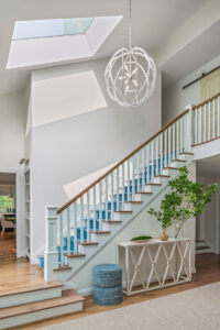 RELOCATED STAIRWELL IN WATERFRONT HOME