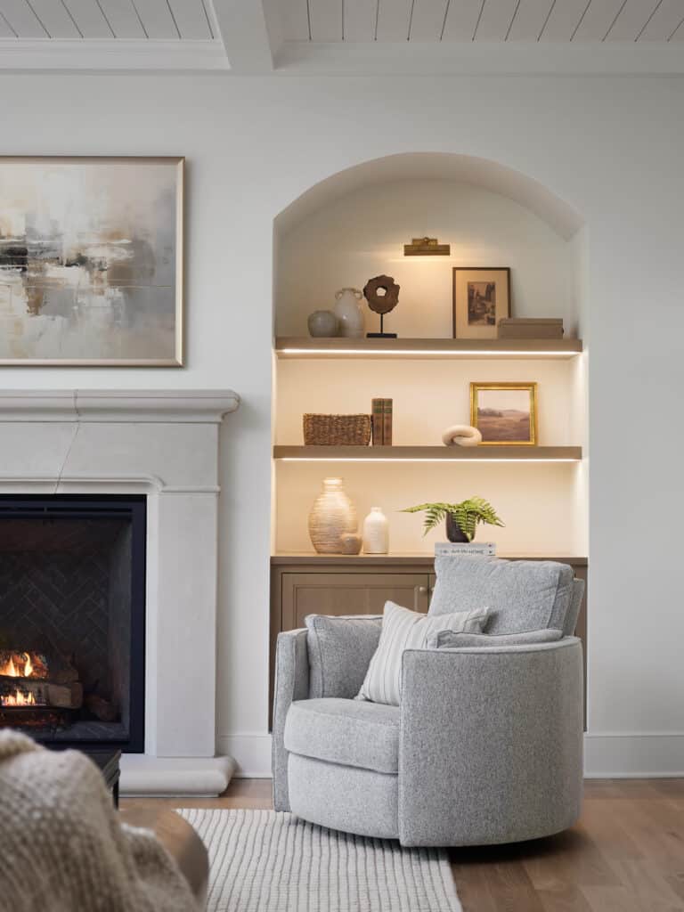 studio mcgee inspired design with custom built-ins and neutral color palette