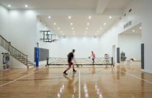 sports court for pickle ball in custom home maryland